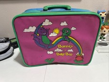 Vintage 1993 Lyons Group Barney Baby Bop Kids Suitcase