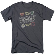 Justice League Symbols Men  s T-Shirt S-5XL Officially Licensed DC Comics Tee