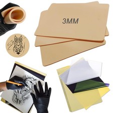 Emalla 3MM Tattoo Skin Practice Kit 3pcs Fake 3mm with 10pcs Paper, Pink