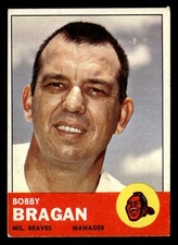 1963 Topps Bobby Bragan #73 VG-EX Milwaukee Braves