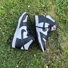 Nike Dunk High Top Panda Black and White Sneakers