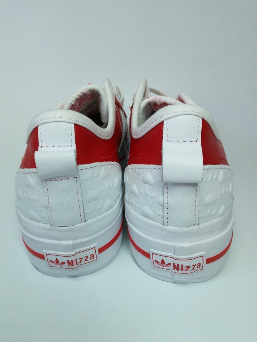 Adidas Nizza RF Red White Platform Sneakers [FZ1841] Women's Size