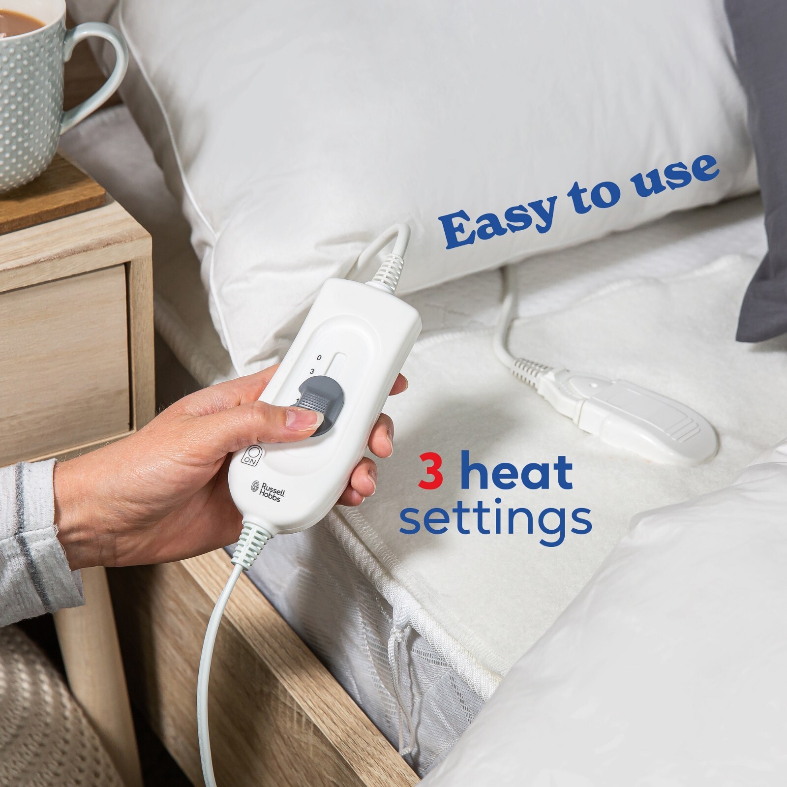 Russell Hobbs Heated Blanket Double Electric 3 Heat 2 Year Guarantee  RHEDB6002 | eBay