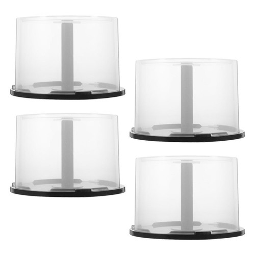 4pcs Round CD/DVD Container Organizing DVDs Storage Bucket Reusable Plastic - Afbeelding 6 van 12