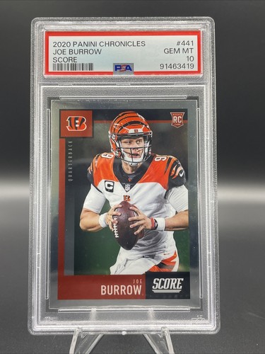 Panini Chronicles Joe Burrow Rookie Score Silver #441 PSA 10 Bengals RC 2020 - Imagen 1 de 2