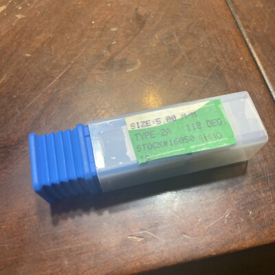 Qty.10 Precision Twist Drill 5.0mm 2A 118Deg #16050  (D7)