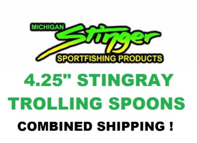 Michigan Stinger 4.25'' Stingray Trolling Spoons Fishing Baits Choose Colors