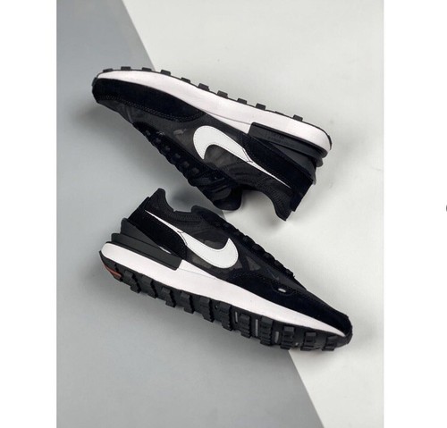 Nike Waffle One Womens Shoes Size 11.5 Black White Casual Retro DC2569-001 - Picture 2 of 17