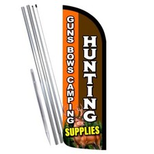 Hunting Supplies Premium Windless Feather Flag Bundle Complete Kit OR Optional