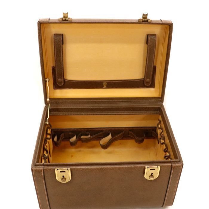 〓FOXEY〓 BROWN-BEIGE vanity bag/BOX trunk FOXEY Brown-Beige Vanity Bag/BOX Trunk