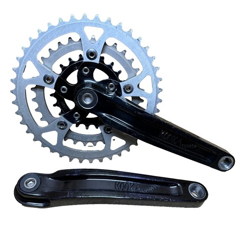 Kooka Forged MTB crankset anodized black 175mm square taper 94/58