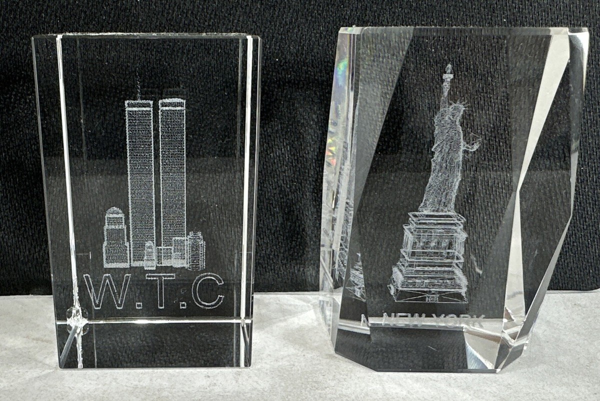 1987年製 WTCツインタワー 電飾パネル Vtg 90s Twin Towers WTC NYC Touch Lamp OK Lighting Brass Finish