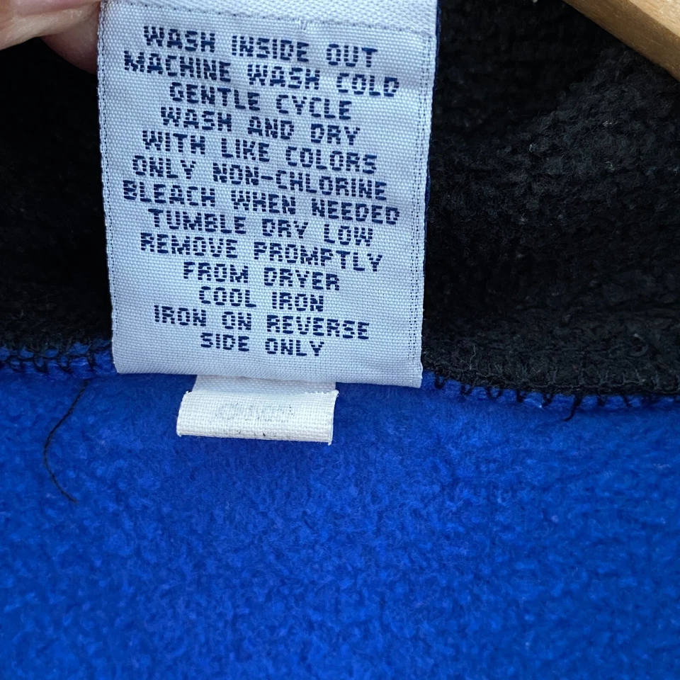 Old Navy Mens Fleece Jacket Quarter Zip Blue Spell Out Logo Size 2XL - Image 4 of 4