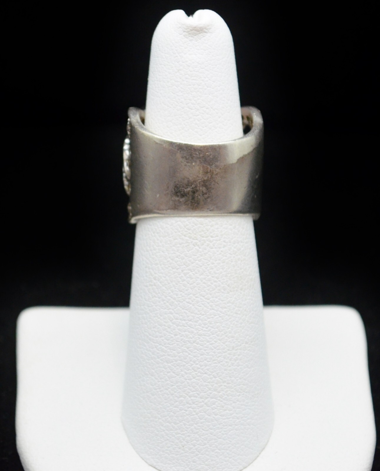 Sterling Silver Pretty Intertwining Clear Gems Ri… - image 4