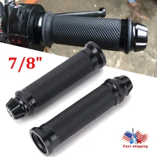 Motorcycle CNC 7/8" Hand Grips Handle Bar Rubber Gel For Yamaha Honda Kawasaki