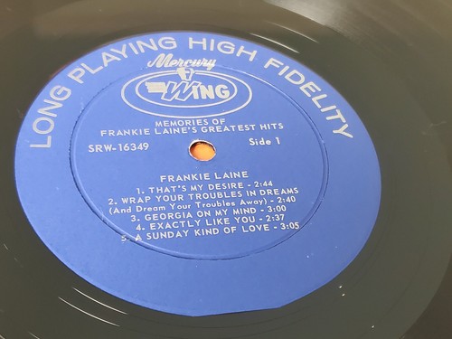 VG Memories Of Frankie Laine's Greatest Hits (1967) Mercury Wing – SRW 16349 US - Imagen 2 de 3