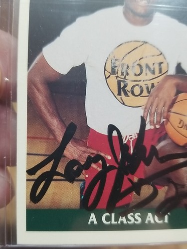 (Rare) 1991 Front Row Larry Johnson Autograph (On Card) #166/300 - A Class Act - Picture 5 of 14