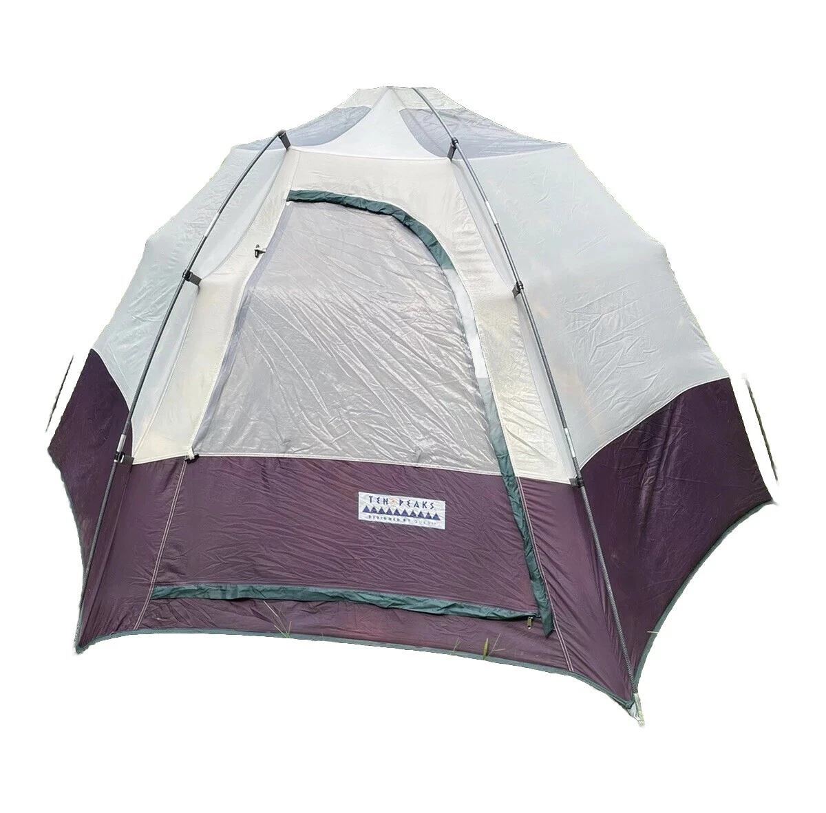 Ten Peaks By Quest HEXAGON Dome Tent w/ Rain Fly Purple Camping Vintage 90s Y2K