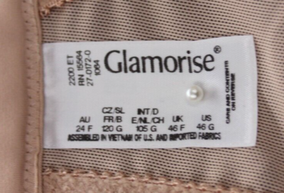Glamorise 1064 Magic Lift Wireless Unlined Full Coverage Bra Size