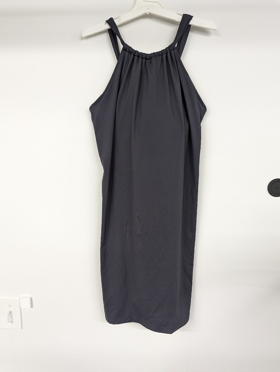 halter neck dress with built in bra Athleta Size PXL Gray stylecode:D1600