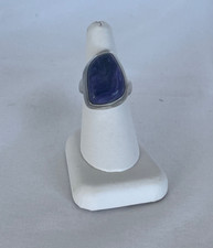 Amethyst Purple Stone Sterling Silver 925 Ring Sz 8