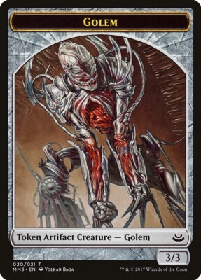10 Token Cards - Golem - Modern Masters 2017 - SAME ART - NM/SP - Magic MTG FTG