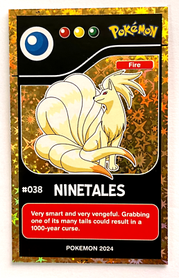 2024 POKEMON POKEDEX BLACK Card #038 NINETALES Kanto Peru Edition