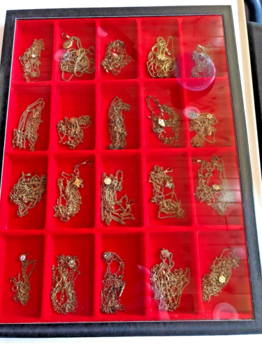 20 Antik Viktorianisches Gold Gefüllte Taschenuhr Kette Schiebe Halskette Sammlung. - Bild 1 von 22