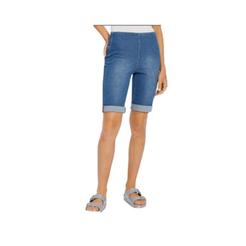 LYSSE Ladies Medium Wash Basic Boyfriend Fit Denim Jegging Shorts, NWT!