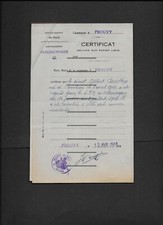 1949 : PROUVY THIANT (NORD) – 2 LETTRES MAIRIE DE PROUVY ET ETERNIT AMIANTE