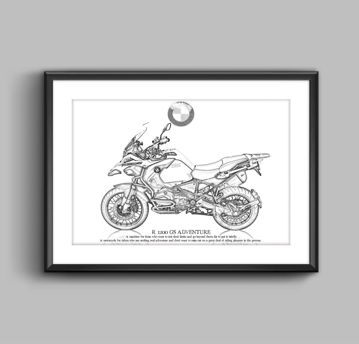 希少【正規非売品】 MOTORRAD R1200GS 両面ポスター A1 BMW R1200GS ADVENTURE BMW Motorrad Art Sketch Poster [without