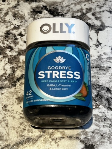 OLLY Goodbye Stress Gummy, Keep Calm & Stay Alert, GABA, 84 Gummies, 7/2022