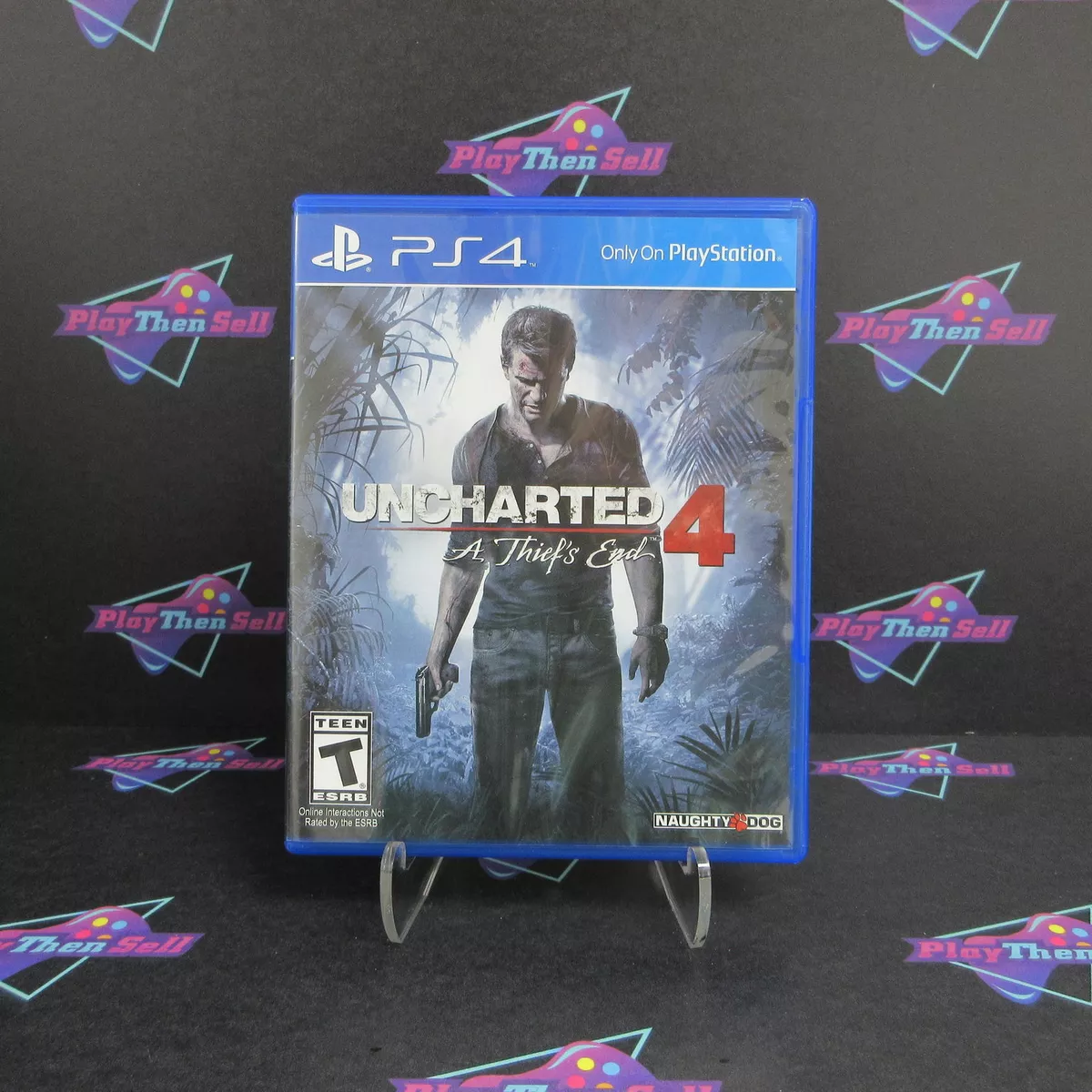 Uncharted 4 A Thief's End PS4 PlayStation 4 - Complete CIB 711719502142