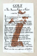Golf Banner Goffers the Ancient Game Ulster Weavers Made Cloth saying Gift ZV
