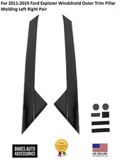 For 2011-2019 Ford Explorer Windshield Outer Trim Pillar Molding Left Right Pair