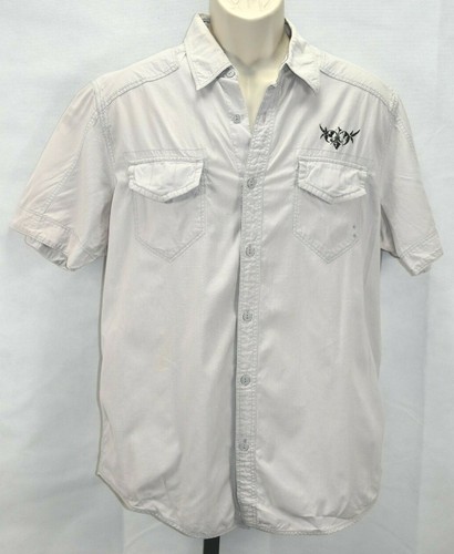 DKNY jeans button down size large tan 