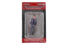 Man Black Gray Gentlemen Club Showcasts American Diorama 18804 1:18 3.75"