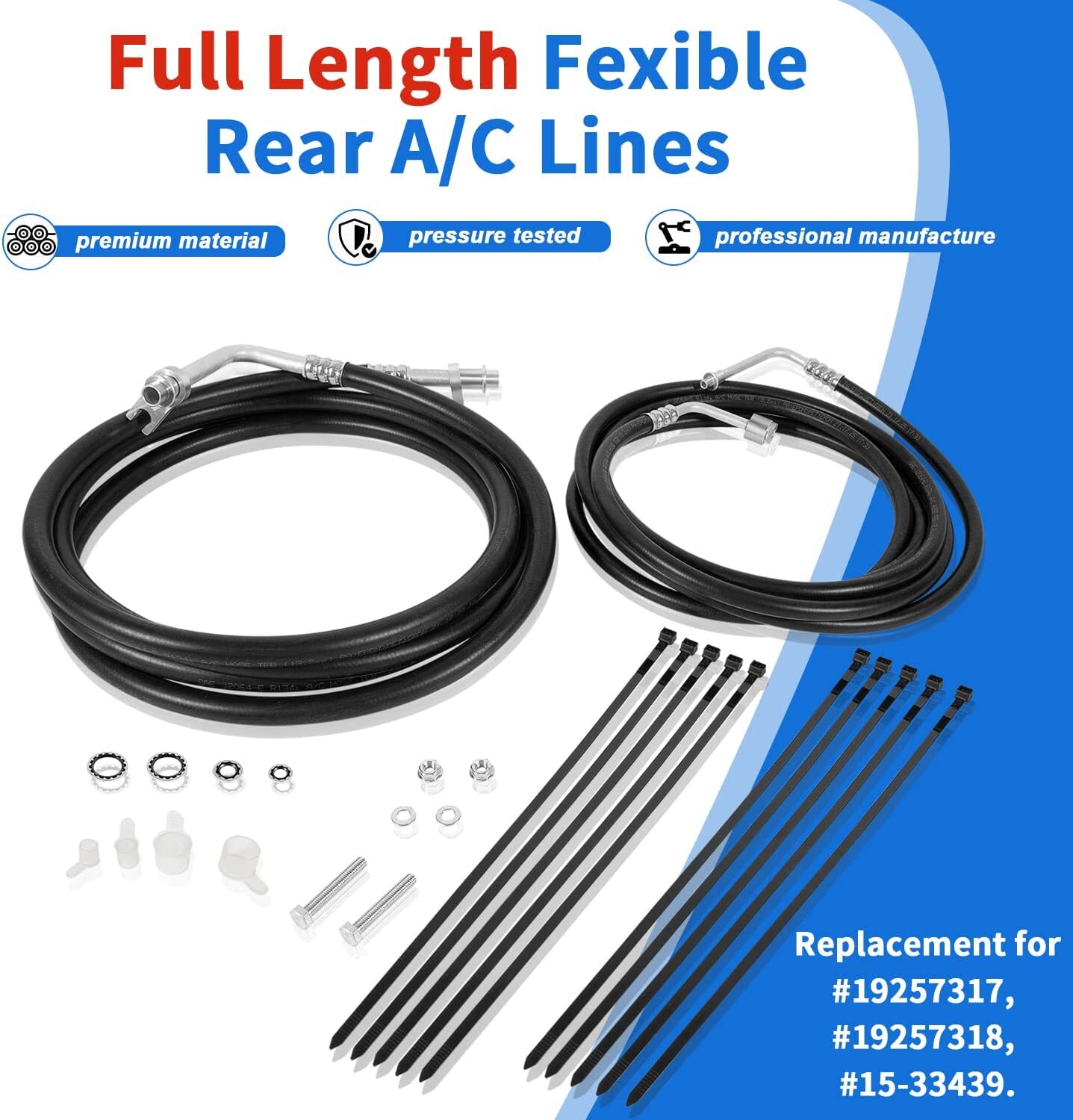 Rear AC Line Set REPLACE PART NUMBER YTE33439, 19257317, 19257318, 15