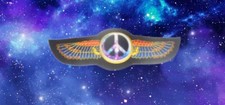 Cosmic Psychedelic Kaleidoscope Flower Peace Sign Hippie Love Patch Sign Tie Dye