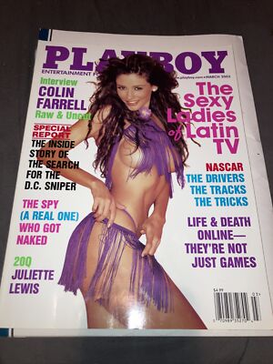 play boy magazine the sexy ladies of latin tv march 2003