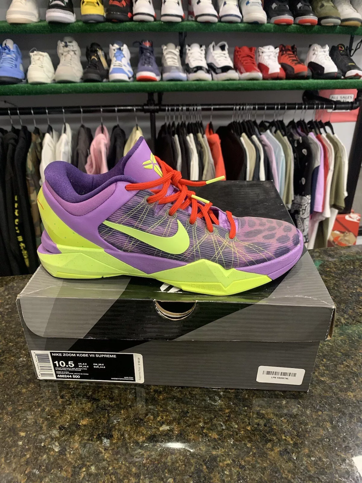 Nike Zoom Kobe 7 Supreme Christmas Guépard taille 10,5 488244500