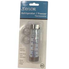 Taylor Refrigerator Freezer Thermometer Analog 3503-21 Stick Clip Hang