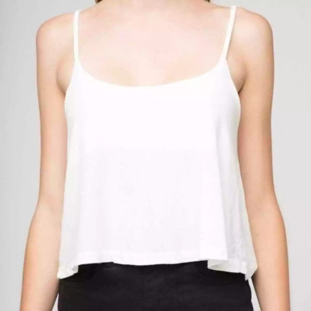 Brandy Melville Jacqueline White Flowy Spaghetti Strap Tank Top