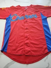 Charros de jalisco red baseball Jersey Mexican Baseball League Size Adult Large