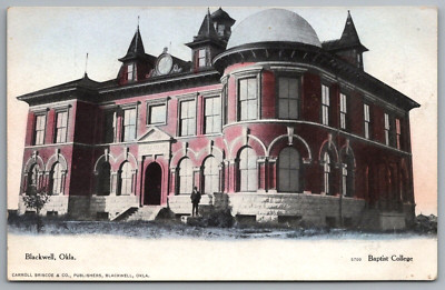 Blackwell Oklahoma Baptist College c1906 Undivided Back Postcard