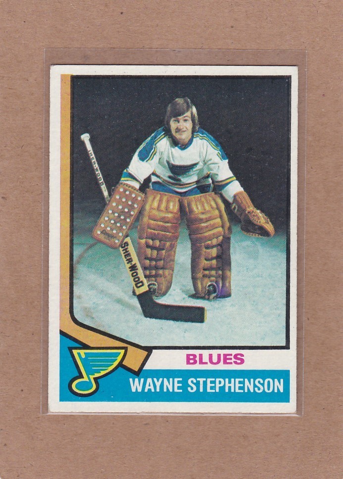 1974-75 TOPPS HOCKEY WAYNE STEPHENSON #218 BLUES EX *A45601