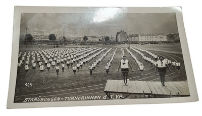 ALTE AK INNSBRUCK 3. BUNDESTURNFEST 1930 STABÜBUNGEN TURNERINNEN d. t. VB.