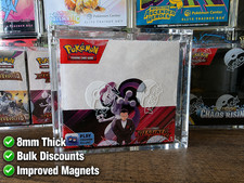 Pok&eacute;mon TCG Booster Box Acrylic Case 8MM Sides UV Resistant Magnetic Closure