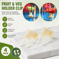 Window Bird Feeder Fruit Forks 4/20pcs Plastic Parrot Food Holder Cage Feeding