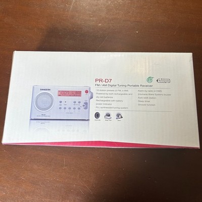 Sangean PR-D7 AM/FM Digital Rechargeable Portable Radio Brand New In Box